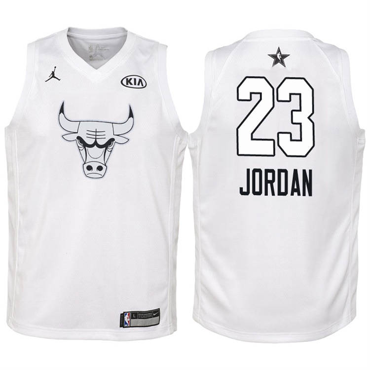 Youth 2018 All-Star Bulls Michael Jordan #23 White Jersey Youth 2018 All-Star Bulls Michael Jordan #23 White Jersey