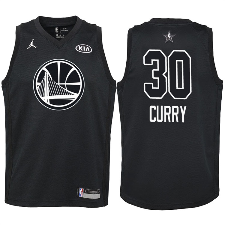 Youth 2018 All-Star Warriors Stephen Curry #30 Black Jersey Youth 2018 All-Star Warriors Stephen Curry #30 Black Jersey