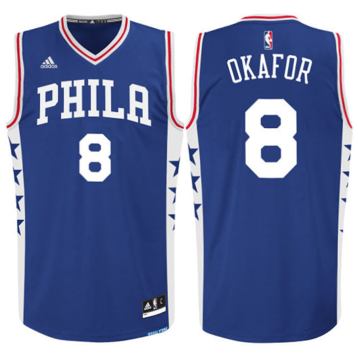 2015 NBA Draft Philadelphia 76ers Jahlil Okafor Road Blue Swingman Jersey 2015 NBA Draft Philadelphia 76ers Jahlil Okafor Road Blue Swingman Jersey