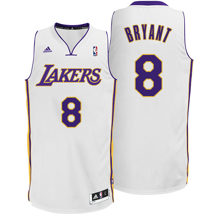 Kobe Bryant Los Angeles Lakers #8 Sunday White Jersey