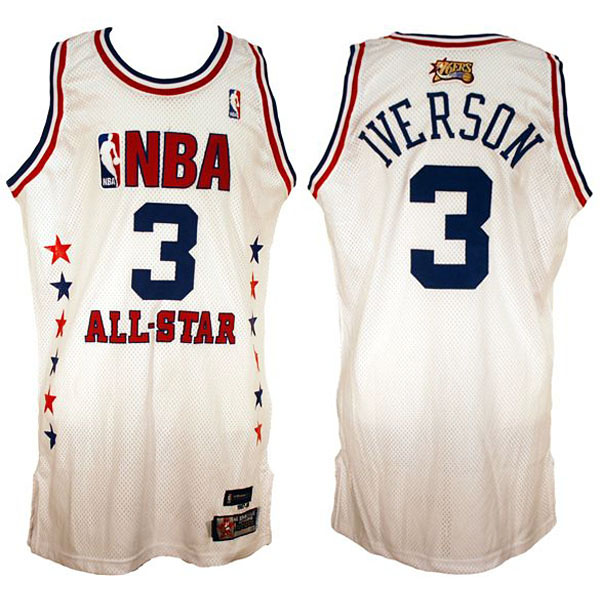 Allen Iverson 2003 NBA All-Star #3 Swingman White Jersey