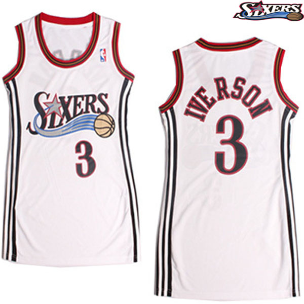 Women's Allen Iverson Philadelphia 76ers #3 White Jersey Women's Allen Iverson Philadelphia 76ers #3 White Jersey