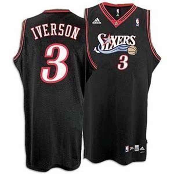 Allen Iverson Philadelphia 76ers #3 Black Soul Swingman Jersey