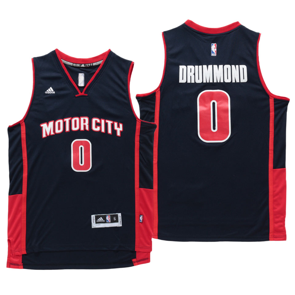 2016 Motor City Andre Drummond Detroit Pistons #0 Navy Blue New Jersey