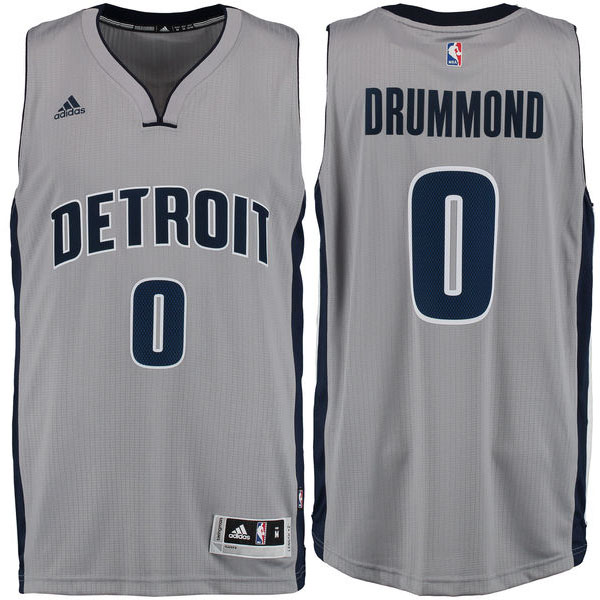 Andre Drummond Detroit Pistons #0 Swingman climacool Gray Jersey