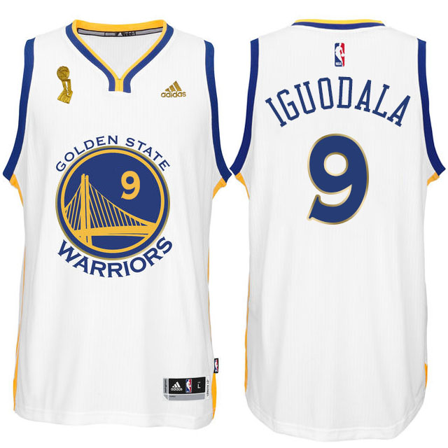 Golden State Warriors #9 Andre Iguodal 2015 NBA Finals Champions New Swingman White Jersey