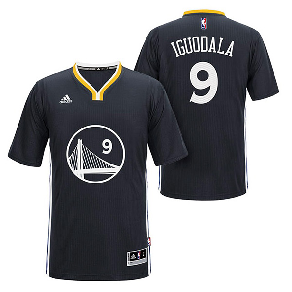 Andre Iguodala Golden State Warriors #9 2014-15 New Swingman Black Jersey With Sleeves Andre Iguodala Golden State Warriors #9 2014-15 New Swingman Black Jersey With Sleeves