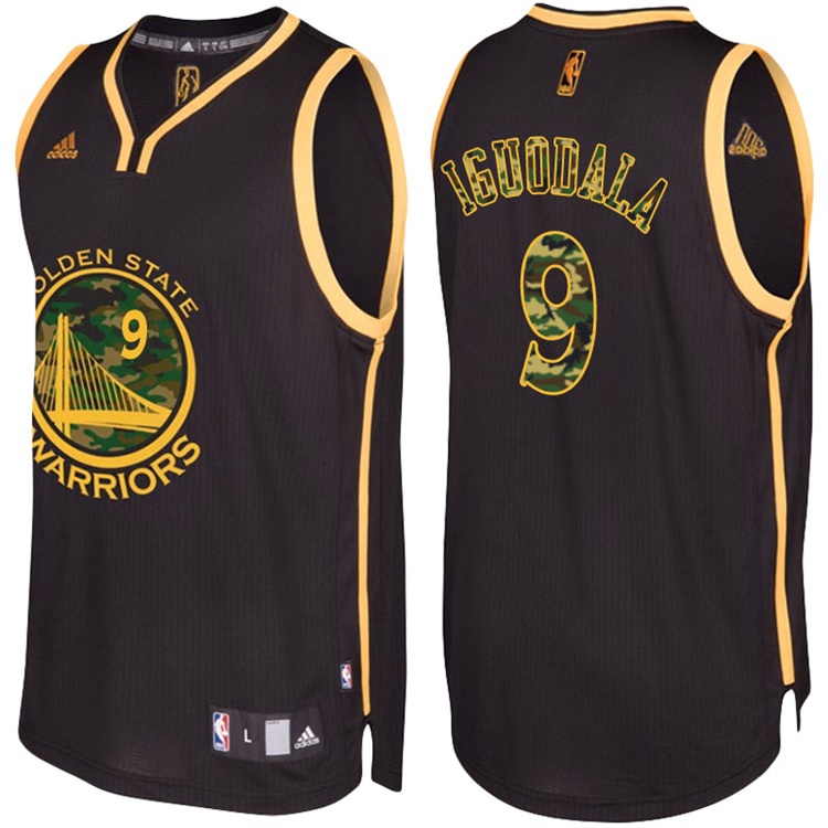 Andre Iguodala Golden State Warriors #9 Black Camo Fashio Swingman Jersey