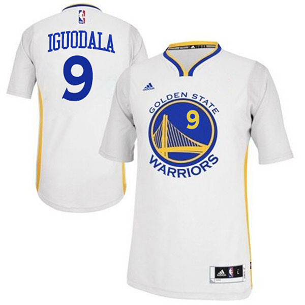 Andre Iguodala Golden State Warriors #9 2014-15 New Swingman White Jersey With Sleeves Andre Iguodala Golden State Warriors #9 2014-15 New Swingman White Jersey With Sleeves
