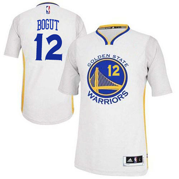 Andrew Bogut Golden State Warriors #12 2014-15 New Swingman White Jersey With Sleeves