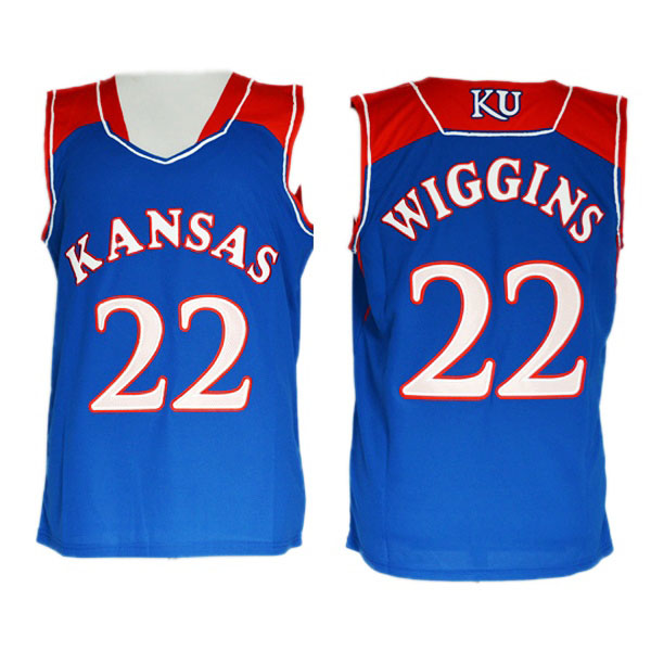 Andrew Wiggins Kansas Jayhawks #22 Royal Blue Jersey Andrew Wiggins Kansas Jayhawks #22 Royal Blue Jersey