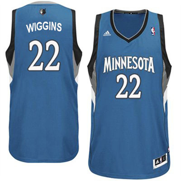 Andrew Wiggins Minnesota Timberwolves #22 Revolution 30 Swingman Road Blue Jersey