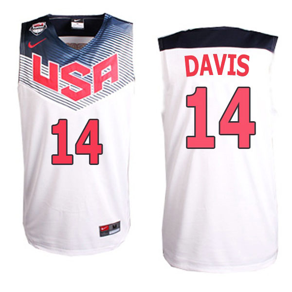 Anthony Davis 2014 FIBA Basketball World Cup USA team White Jersey Anthony Davis 2014 FIBA Basketball World Cup USA team White Jersey