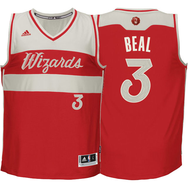 NBA 2015-16 Season Washington Wizards #3 Bradley Beal Christmas Red Jersey