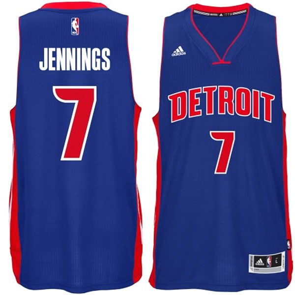 Brandon Jennings Detroit Pistons #7 2014-15 New Swingman Road Blue Jersey Brandon Jennings Detroit Pistons #7 2014-15 New Swingman Road Blue Jersey