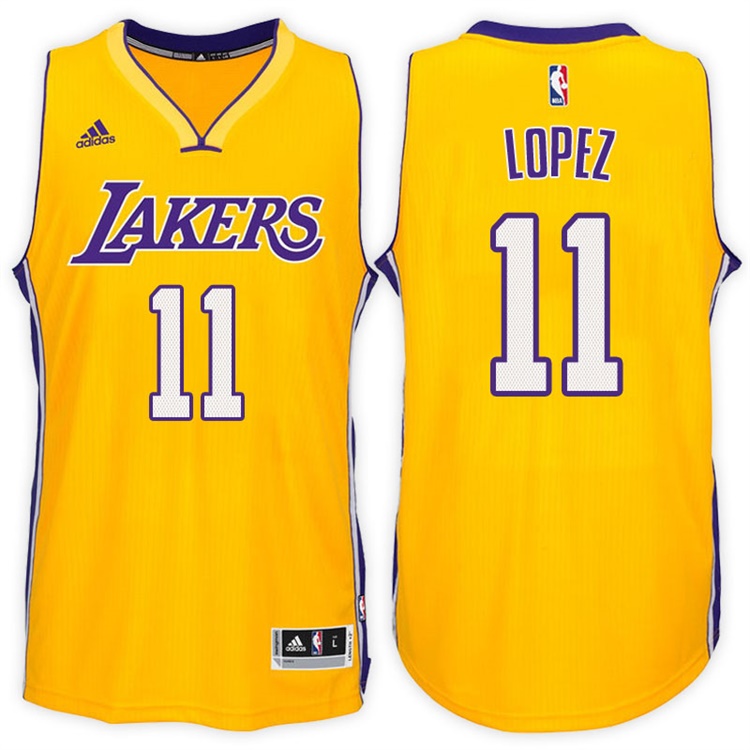 Brook Lopez Los Angeles Lakers #11 Home Gold New Swingman Jersey