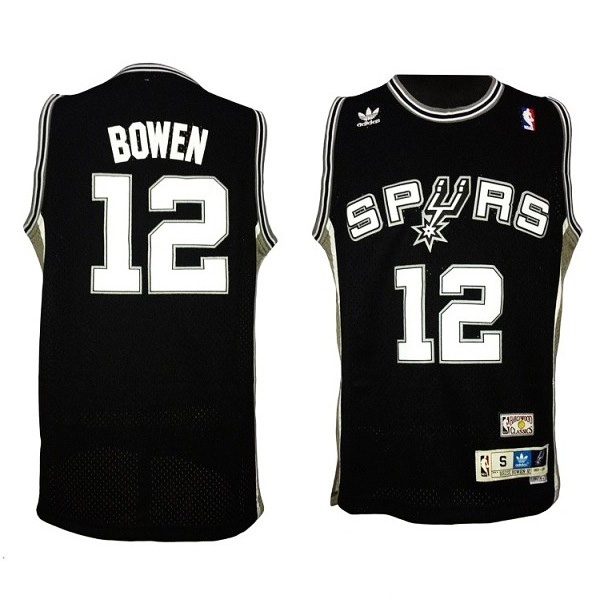 Bruce Bowen San Antonio Spurs #12 Black Jersey Bruce Bowen San Antonio Spurs #12 Black Jersey
