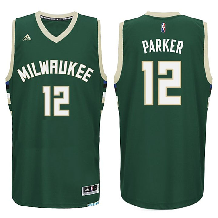 Milwaukee Bucks #12 Jabari Parker 2015-16 New Season Swingman Road Green Jersey