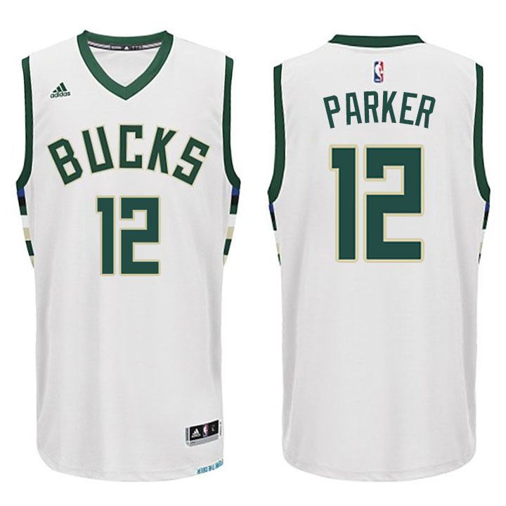 Milwaukee Bucks #12 Jabari Parker 2015-16 New Season Swingman Home White Jersey