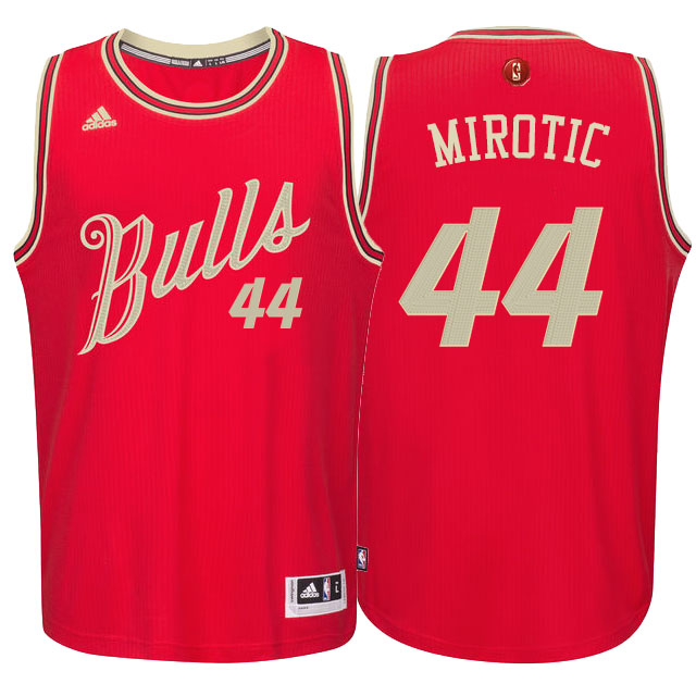 NBA 2015-16 Season Chicago Bulls #44 Nikola Mirotic Christmas Day Red Jersey
