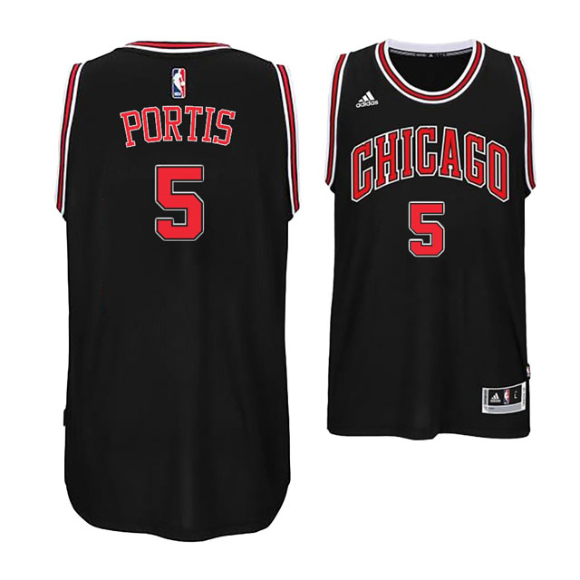 Chicago Bulls #5 New Swingman Alternate Black Jersey Bobby Portis Chicago Bulls #5 New Swingman Alternate Black Jersey Bobby Portis