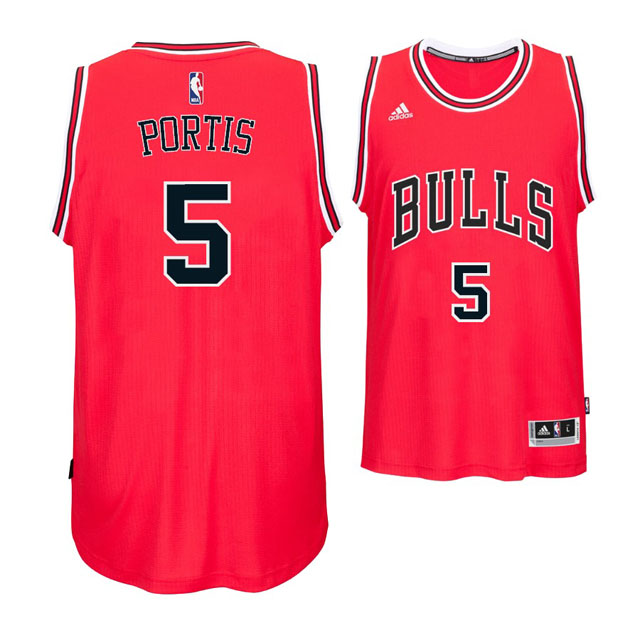 Chicago Bulls #5 New Swingman Road Red Jersey Bobby Portis Chicago Bulls #5 New Swingman Road Red Jersey Bobby Portis