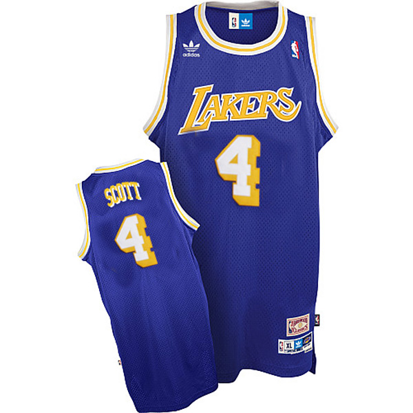 Byron Scott Los Angeles Lakers #4 Soul Swingman Road Jersey Byron Scott Los Angeles Lakers #4 Soul Swingman Road Jersey