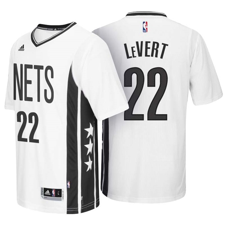Caris LeVert Brooklyn Nets #22 Wordmark Pride White Sleeved New Swingman Jersey