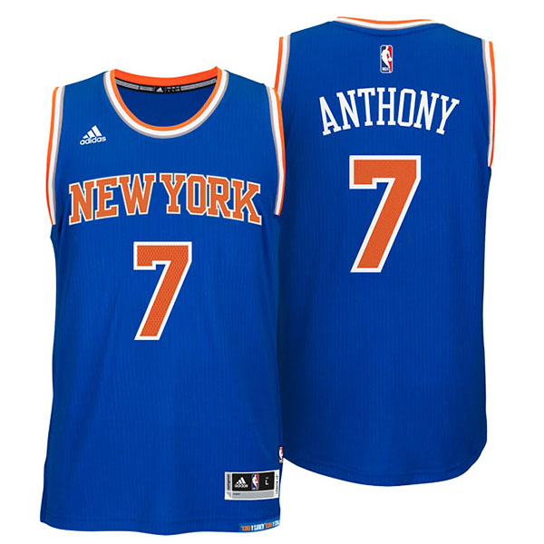 Carmelo Anthony New York Knicks #7 2014-15 New Swingman Road Blue Jersey Carmelo Anthony New York Knicks #7 2014-15 New Swingman Road Blue Jersey