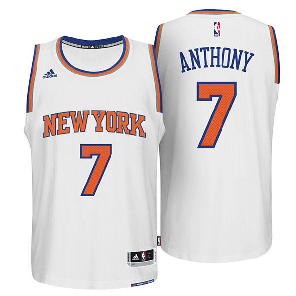 Carmelo Anthony New York Knicks #7 2014-15 New Swingman Home White Jersey Carmelo Anthony New York Knicks #7 2014-15 New Swingman Home White Jersey