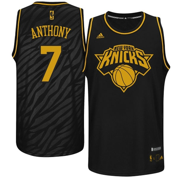 Carmelo Anthony New York Knicks #7 Precious Metals Fashion Swingman Limited Edition Black Jersey Carmelo Anthony New York Knicks #7 Precious Metals Fashion Swingman Limited Edition Black Jersey