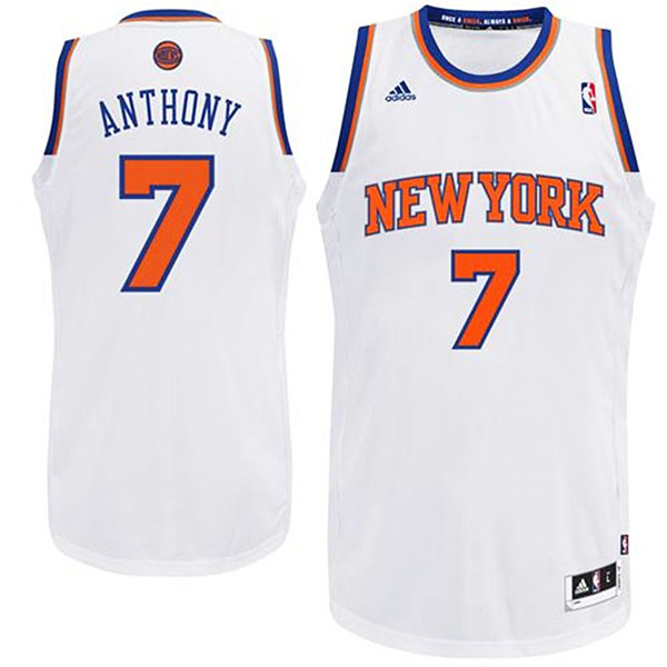 Carmelo Anthony New York Knicks Revolution 30 Swingman Home White Jersey Carmelo Anthony New York Knicks Revolution 30 Swingman Home White Jersey