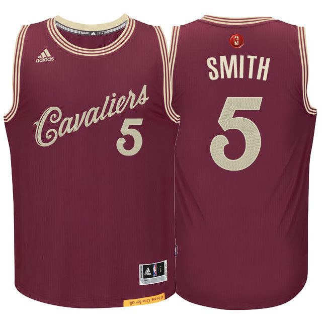 NBA 2015-16 Season Cleveland Cavaliers #5 J.R. Smith Christmas Day Red Jersey