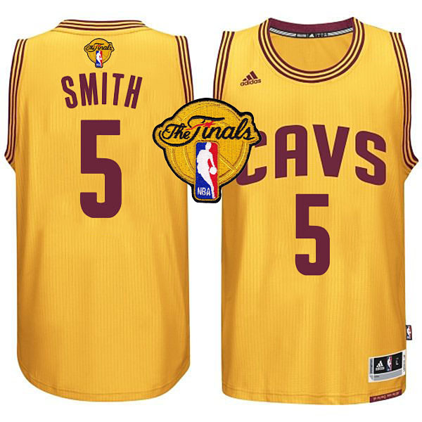 NBA 2015 Finals Cavaliers JR Smith New Swingman Gold Jersey