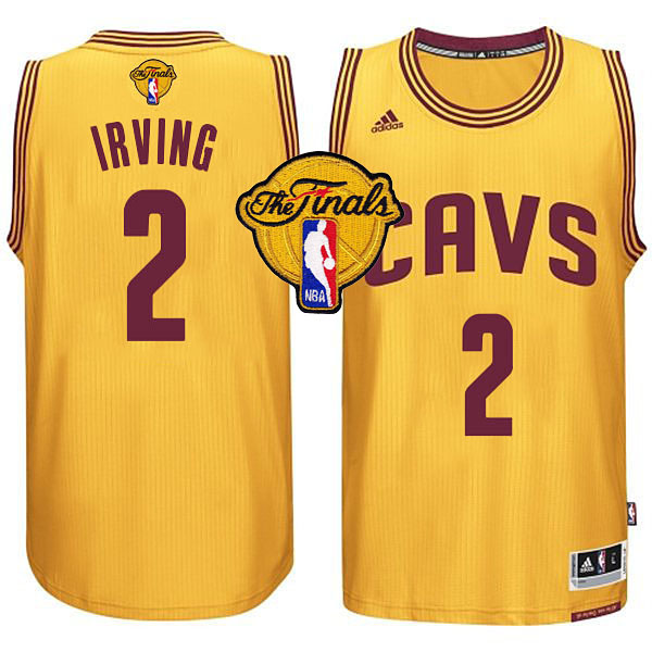 NBA 2015 Finals Cavaliers Kyrie Irving New Swingman Gold Jersey NBA 2015 Finals Cavaliers Kyrie Irving New Swingman Gold Jersey