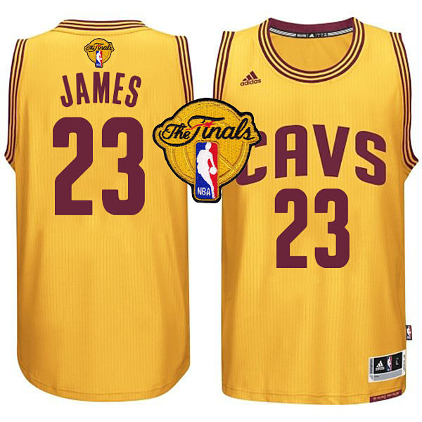 NBA 2015 Finals Cavaliers LeBron James New Swingman Gold Jersey NBA 2015 Finals Cavaliers LeBron James New Swingman Gold Jersey