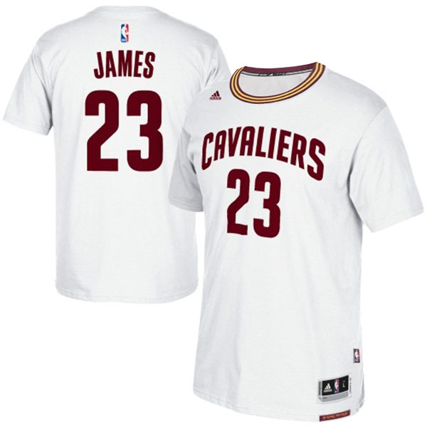Cleveland Cavaliers #23 Lebron James New Swingman White short sleeve Jersey