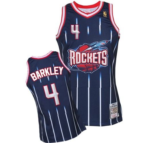 Charles Barkley Houston Rockets #4 Hardwood Classics Swingman Navy Blue Stripe Jersey Charles Barkley Houston Rockets #4 Hardwood Classics Swingman Navy Blue Stripe Jersey