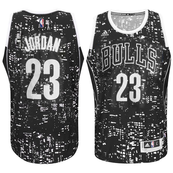 Chicago Bulls #23 Michael Jordan City Lights Black Swingman Jersey Chicago Bulls #23 Michael Jordan City Lights Black Swingman Jersey