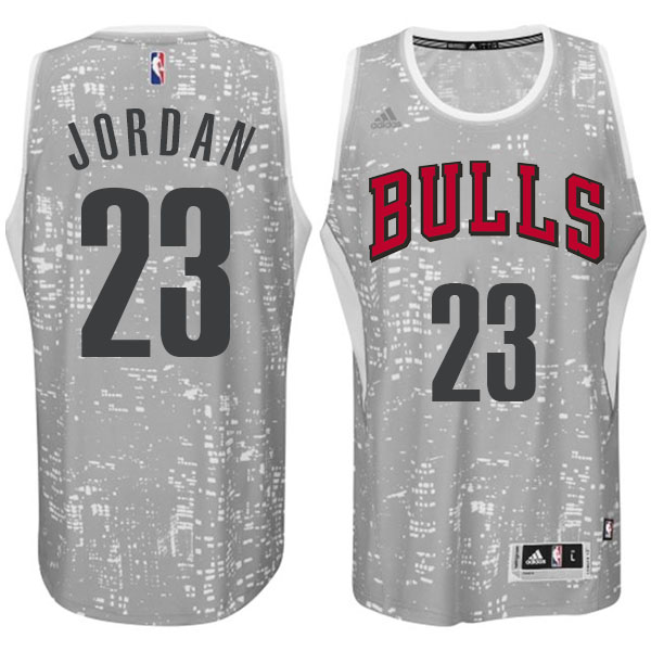 Chicago Bulls #23 Michael Jordan City Lights Gray Swingman Jersey Chicago Bulls #23 Michael Jordan City Lights Gray Swingman Jersey