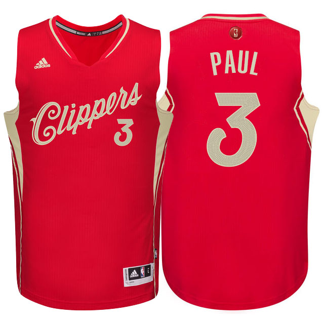 NBA 2015-16 Season Los Angeles Clippers #3 Chris Paul Christmas Red Jersey