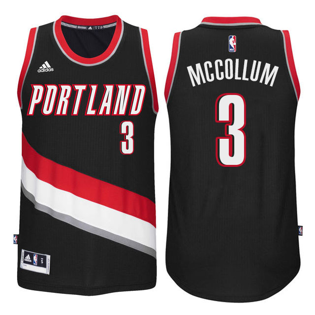 C.J. McCollum Portland Trail Blazers #3 New Swingman Road Black Jersey C.J. McCollum Portland Trail Blazers #3 New Swingman Road Black Jersey