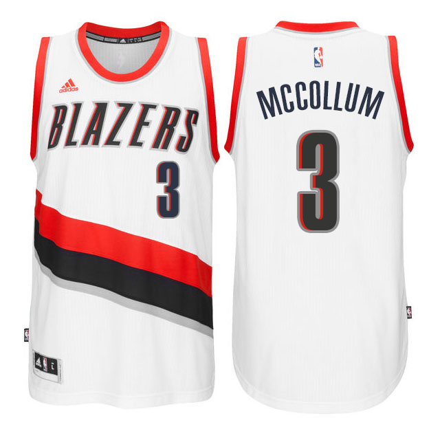 C.J. McCollum Portland Trail Blazers #3 New Swingman Home White Jersey C.J. McCollum Portland Trail Blazers #3 New Swingman Home White Jersey
