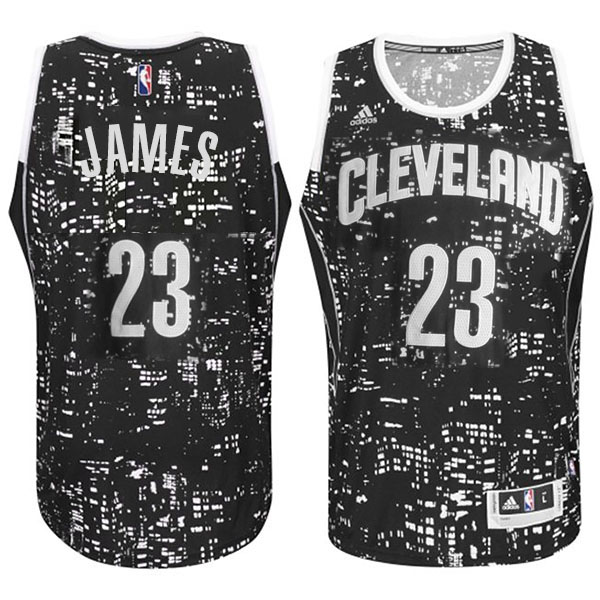 Cleveland Cavaliers #23 LeBron James City Lights Black Swingman Jersey