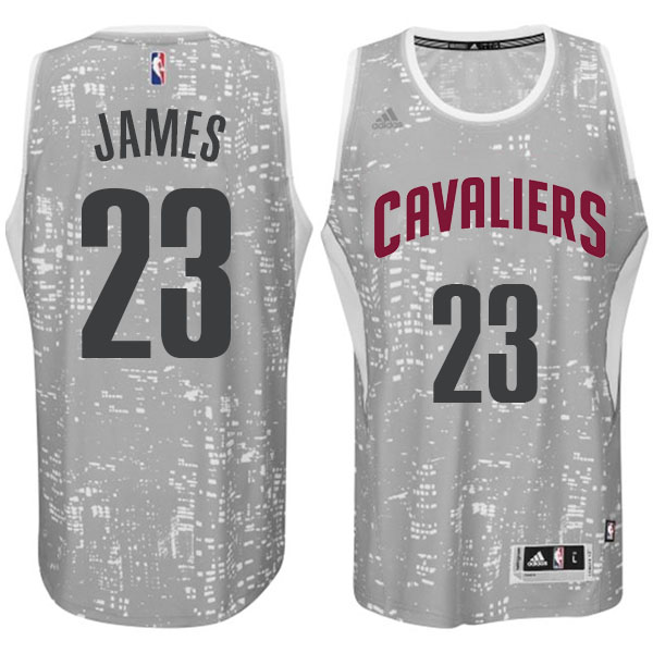 Cleveland Cavaliers #23 LeBron James City Lights Gray Swingman Jersey