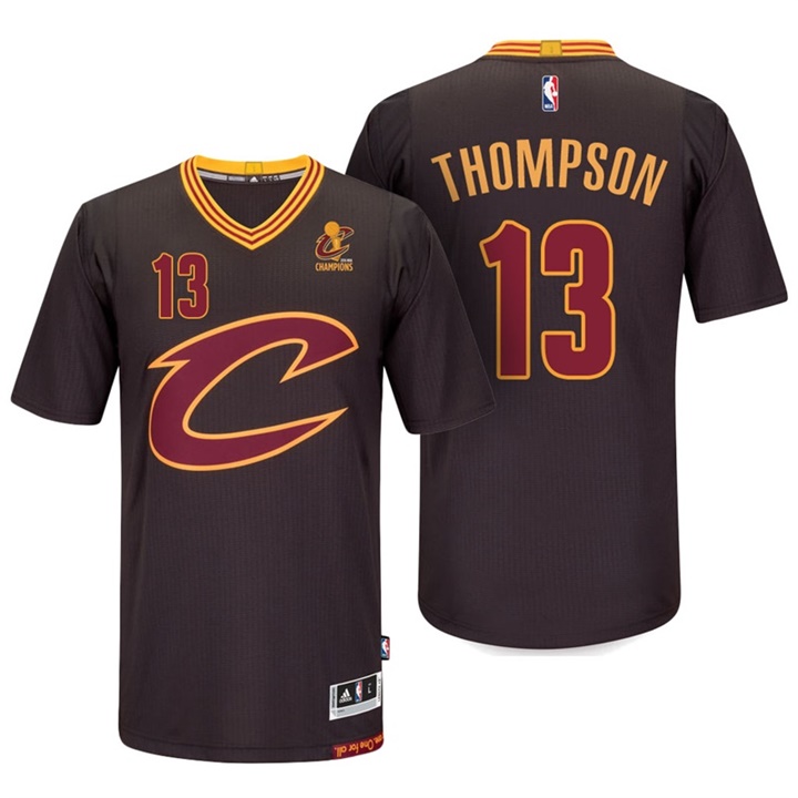 NBA Cleveland Cavaliers #13 Tristan Thompson Black Trophy Banner Swingman Jersey