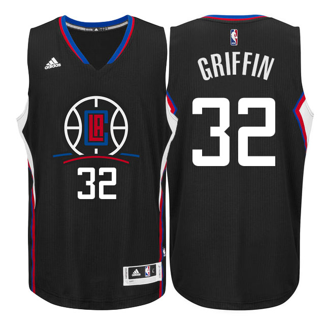 2015 Season Logo Blake Griffin Los Angeles Clippers #32 Black Swingman Jersey
