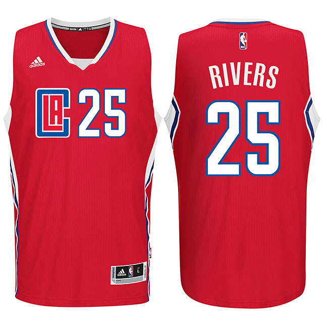 Los Angeles Clippers 2015-16 New Season Logo #25 Austin Rivers Swingman Red Jersey