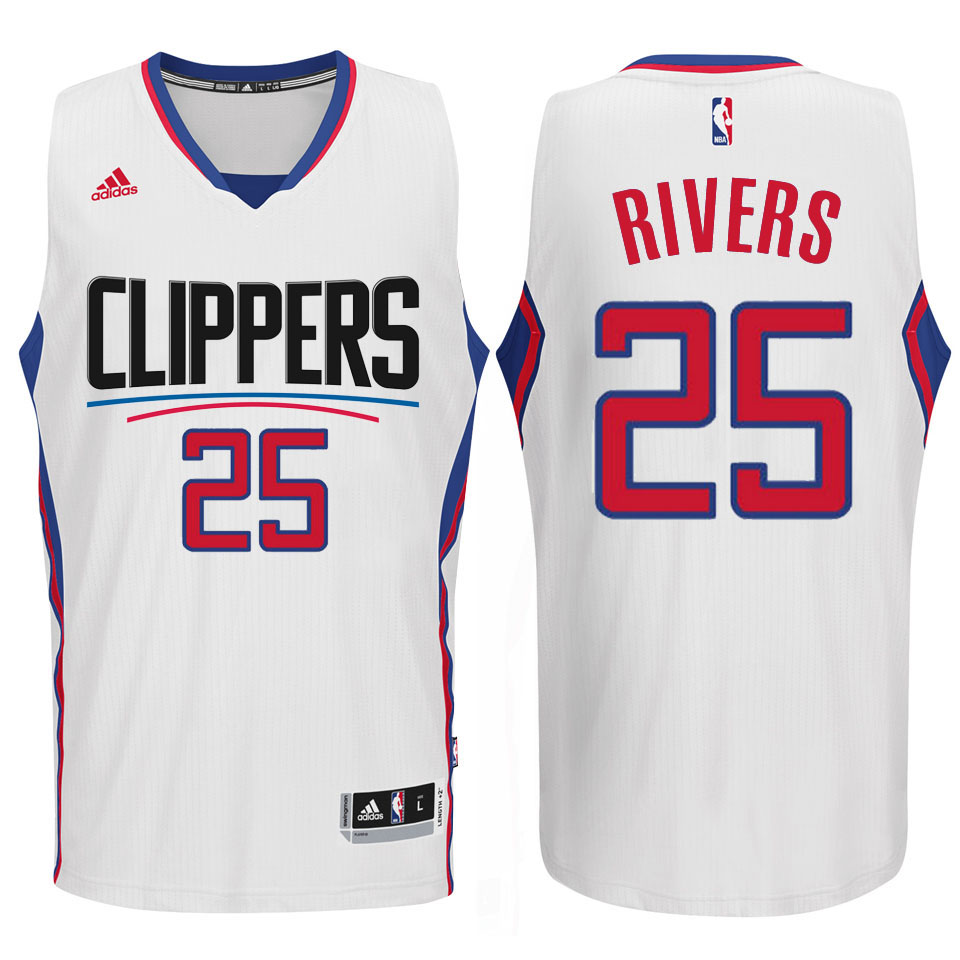 Los Angeles Clippers 2015 New Season Logo #25 Austin Rivers Swingman White Jersey