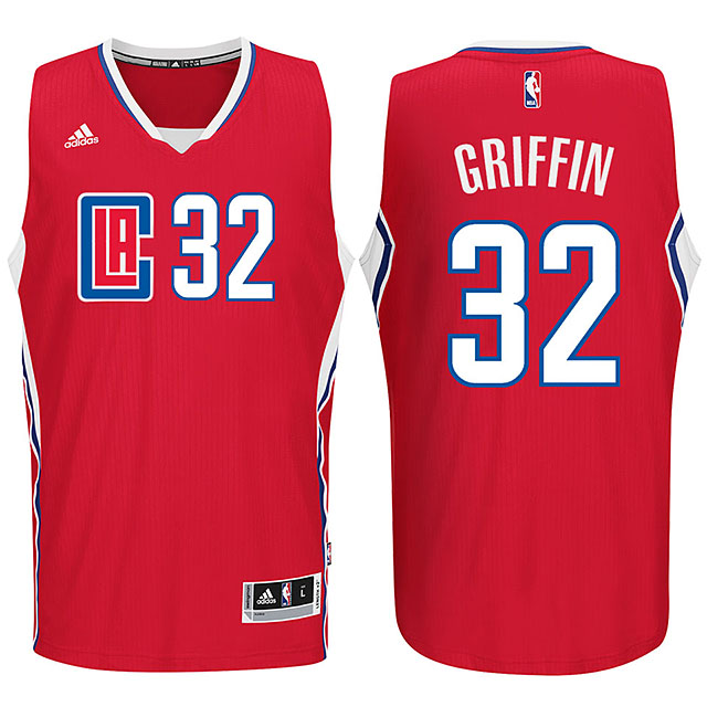 Los Angeles Clippers 2015-16 New Season Logo #32 Blake Griffin Swingman Red Jersey